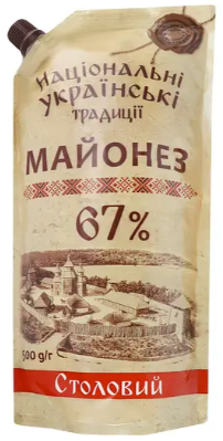 Майонез Національні українські традиції Столовий 67% 500 г